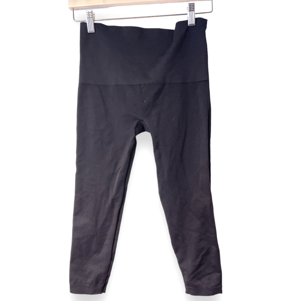 Spanx Women's Cropped Leggings‎ Black Shaping Slimming Size XL